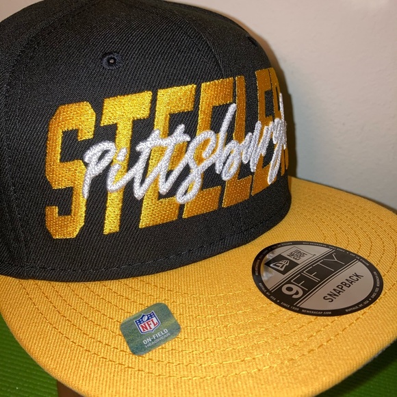 NEW Pittsburgh Steelers New Era  NFL Draft 9FIFTY Snapback Adjustable Hat Black - Picture 2 of 8